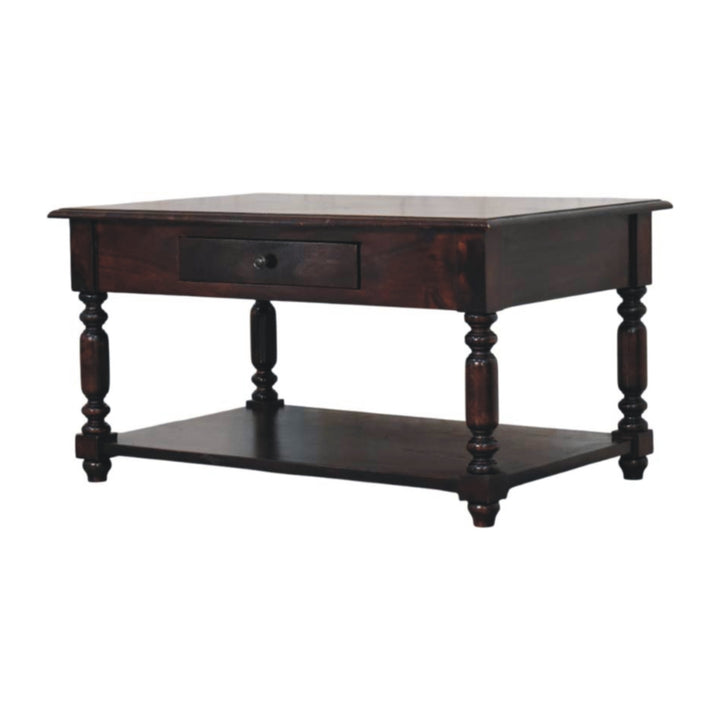 Turned Legs Cherry Console Table