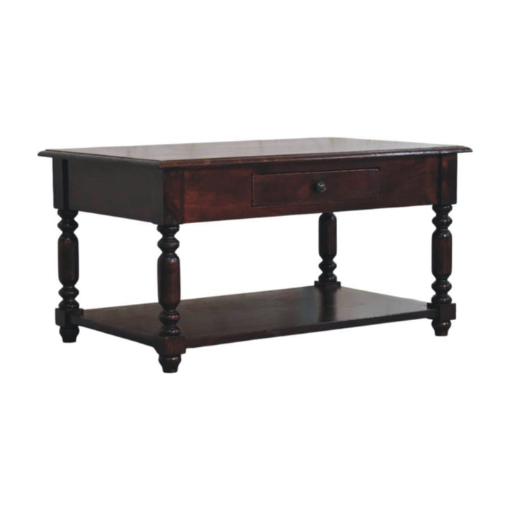 Turned Legs Cherry Console Table