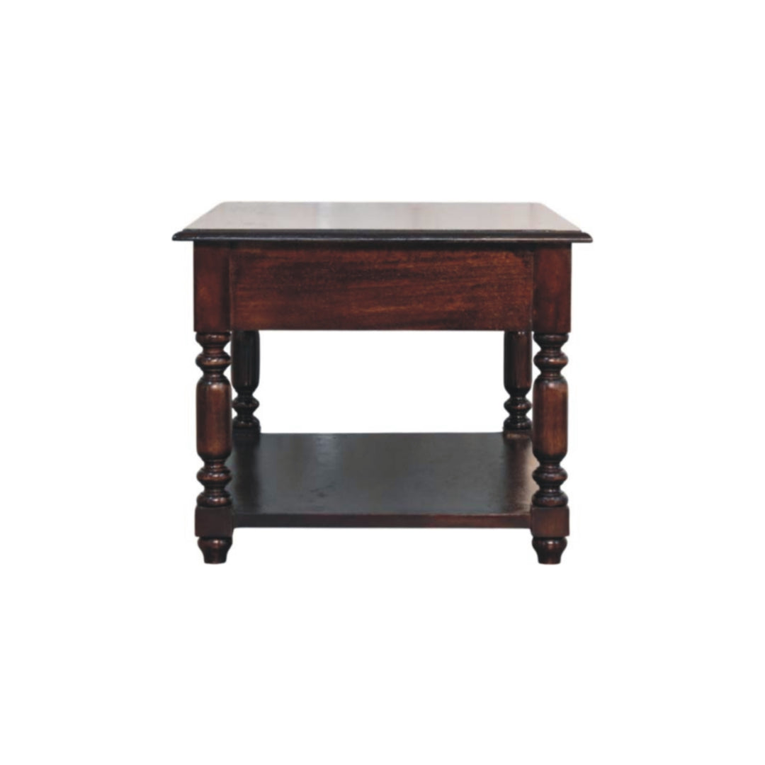 Turned Legs Cherry Console Table