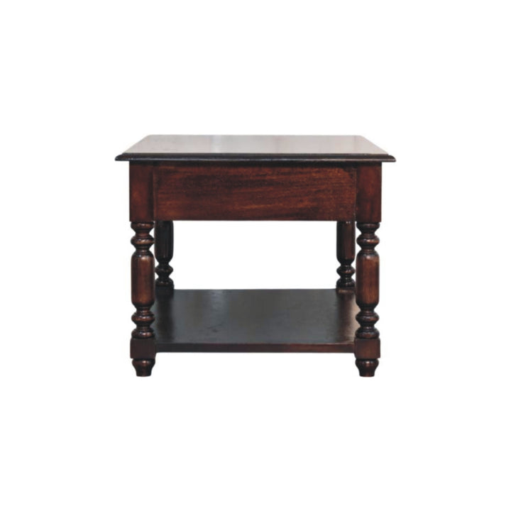 Turned Legs Cherry Console Table