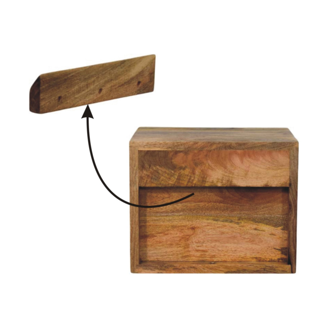 Solis 2-Drawer Oak-ish Wall Mounted Nightstand