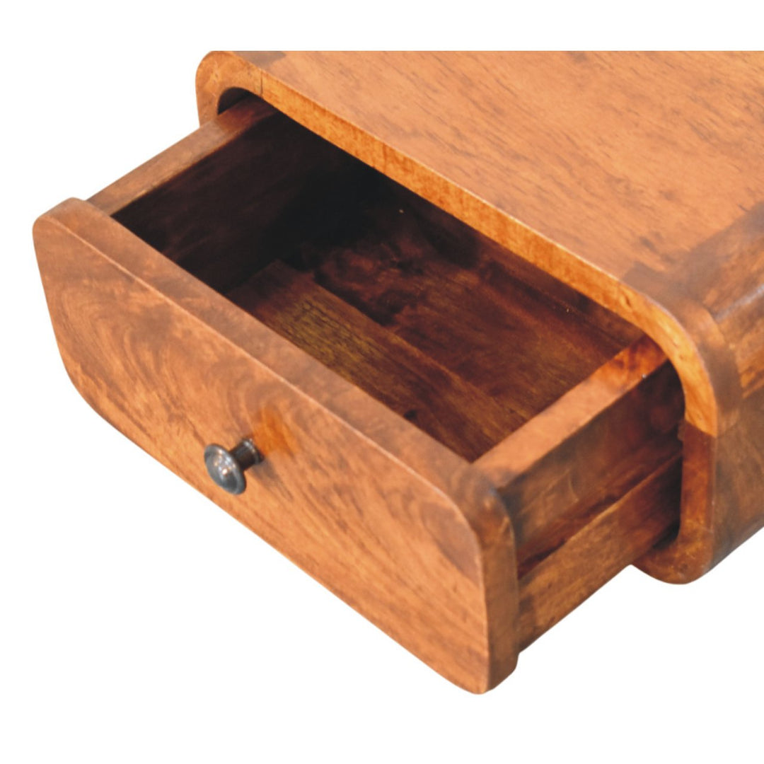 Avora Mini Wall-Mounted Chestnut 1 Drawer Nightstand