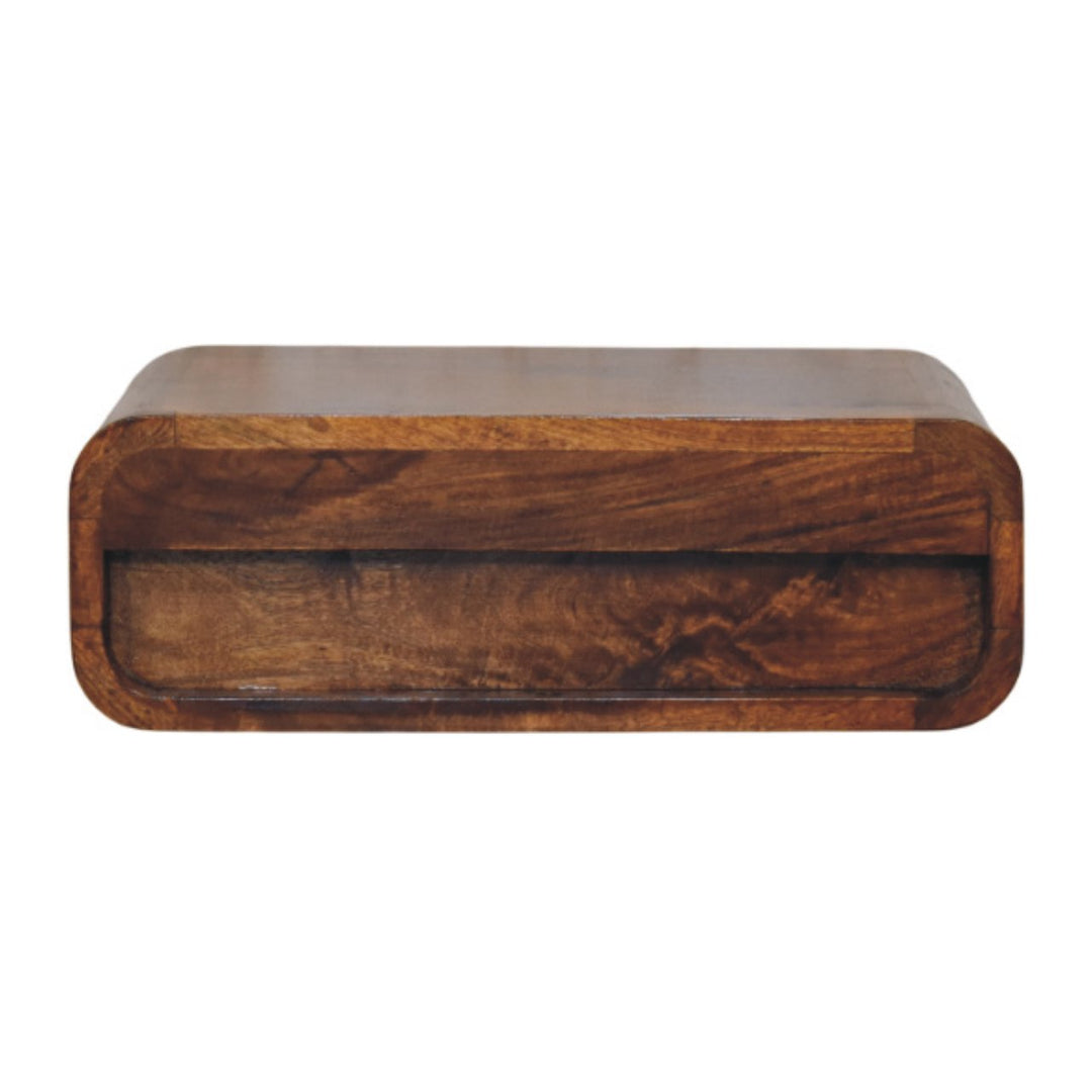 Avora Wall-Mounted Honey Caramel 1 Drawer Nightstand