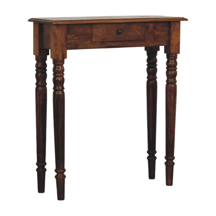 Turned Legs 1 Drawer Chestnut Console