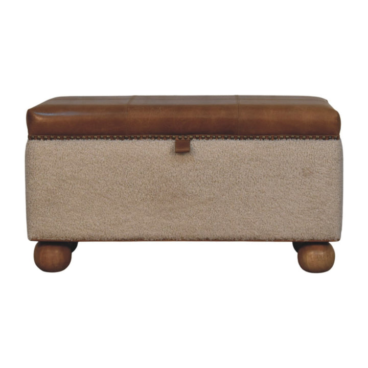 Boucle Lid- up Storage Ottoman