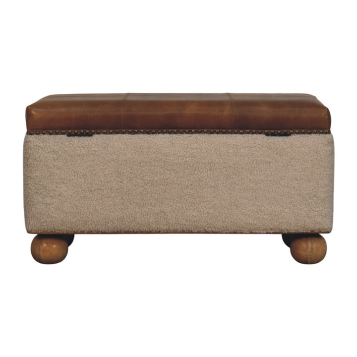 Boucle Lid- up Storage Ottoman