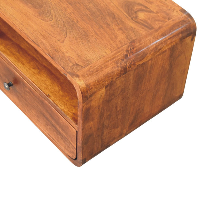 Avora Wall-Mounted Chestnut Nightstand