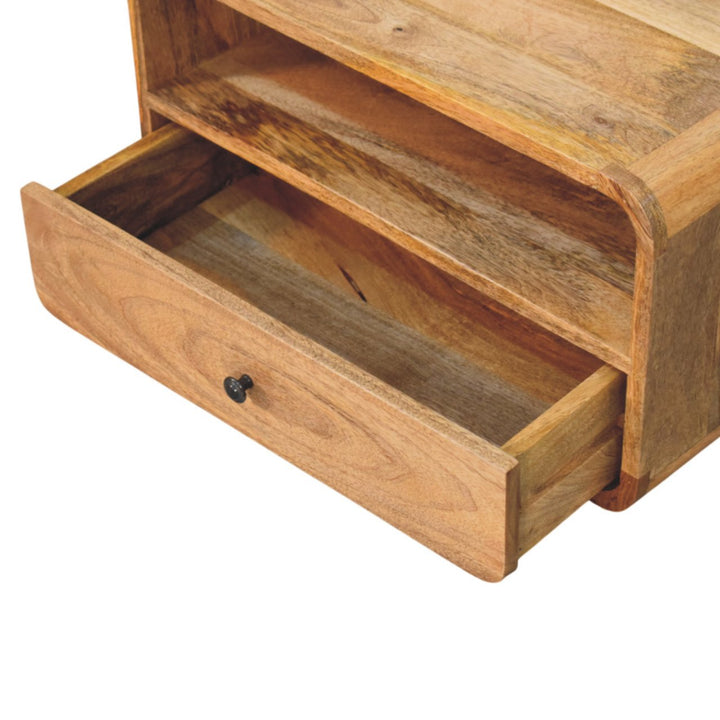 Avora Wall-Mounted Oak-ish Nightstand