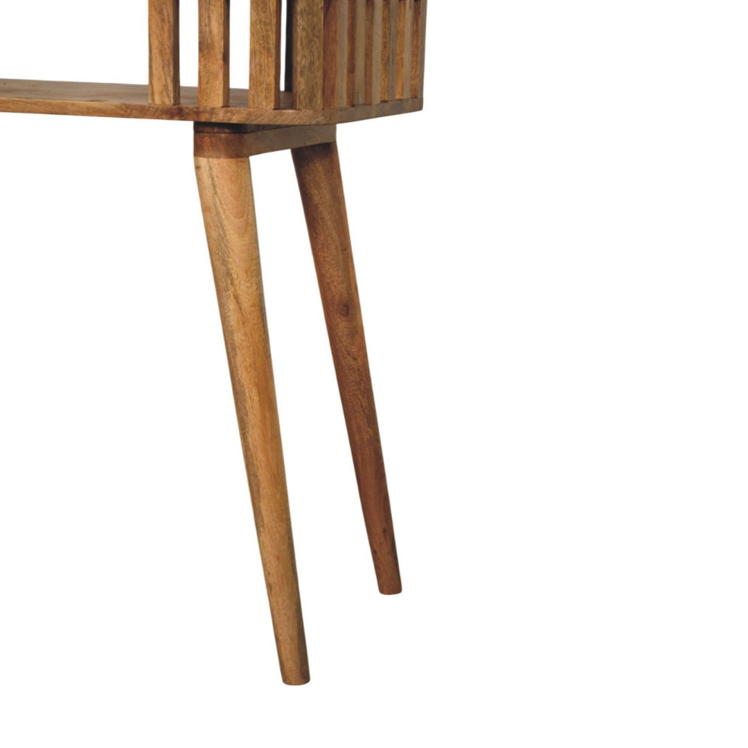 Slatted Oak-ish Console