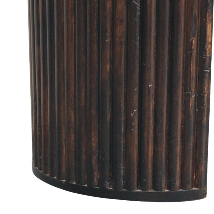 Velvet Mocha Fluted Bench