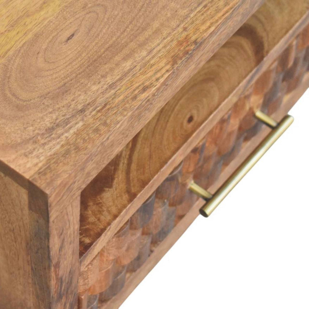 Arno Wall-Mounted Nightstand in Golden Teak