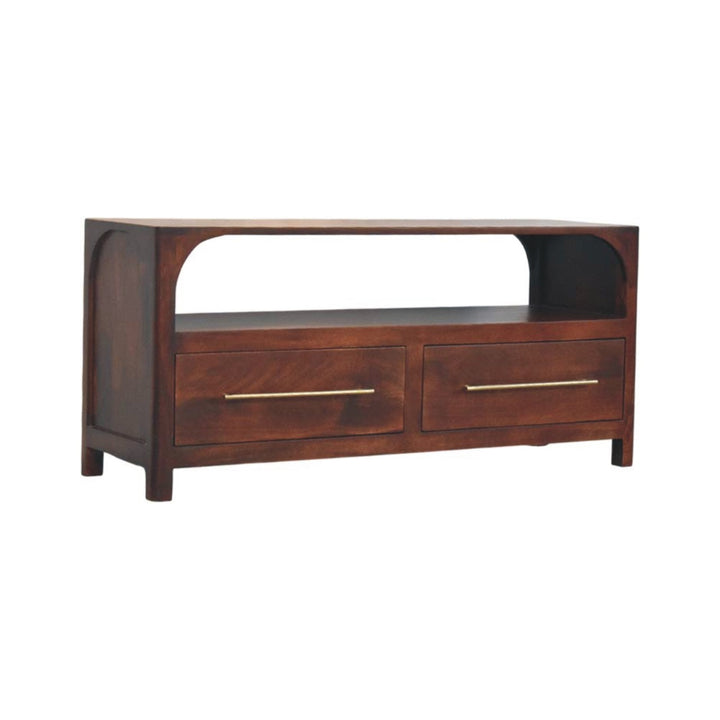 Arched Edge 2 Drawer Media Unit