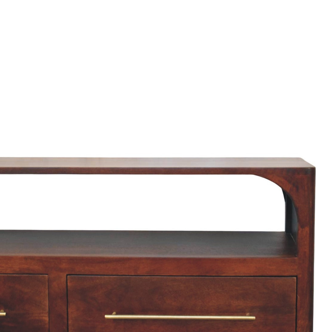 Arched Edge 2 Drawer Media Unit
