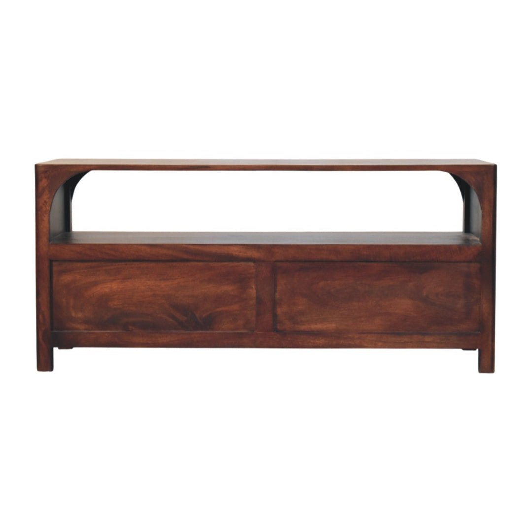 Arched Edge 2 Drawer Media Unit