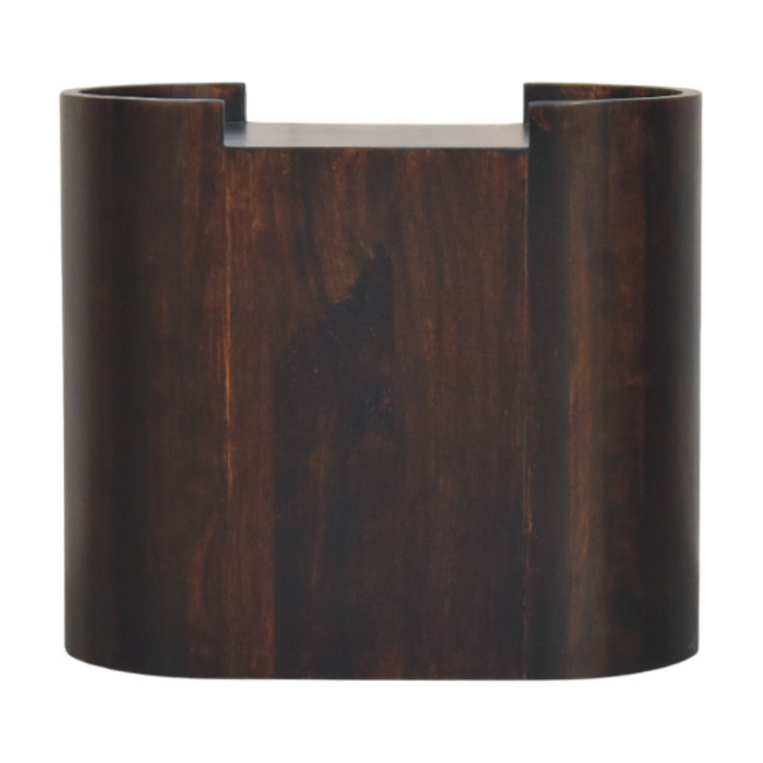 Velvet Mocha Curve Bedside