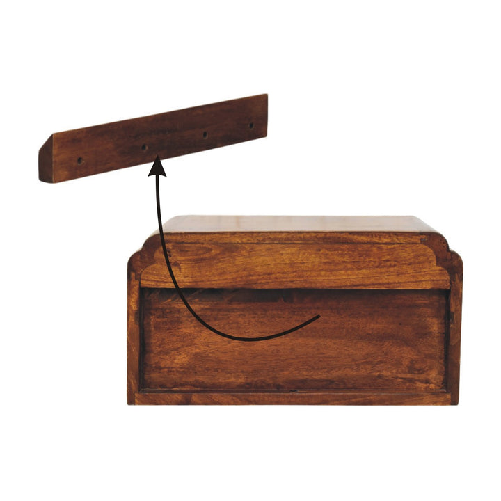 Avora Wall-Mounted Chestnut Bedside