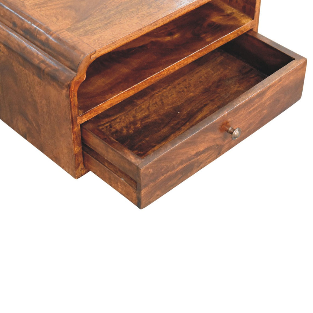 Avora Wall-Mounted Chestnut Bedside