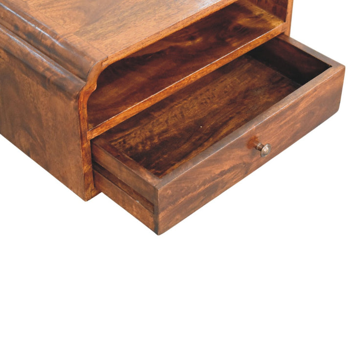 Avora Wall-Mounted Chestnut Bedside