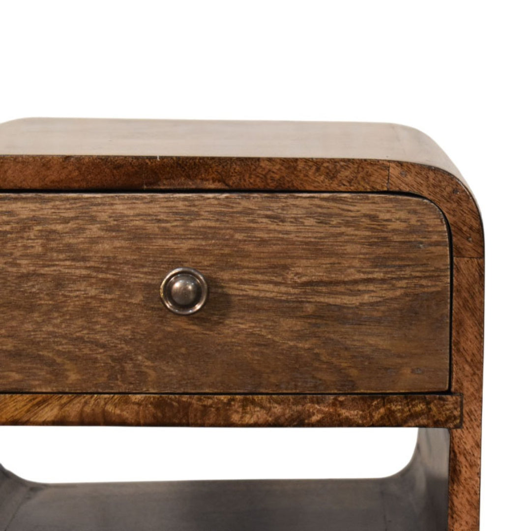 Rounded Open Shelf Bedside