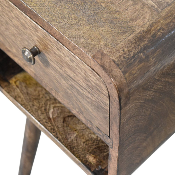 Rounded Open Shelf Bedside