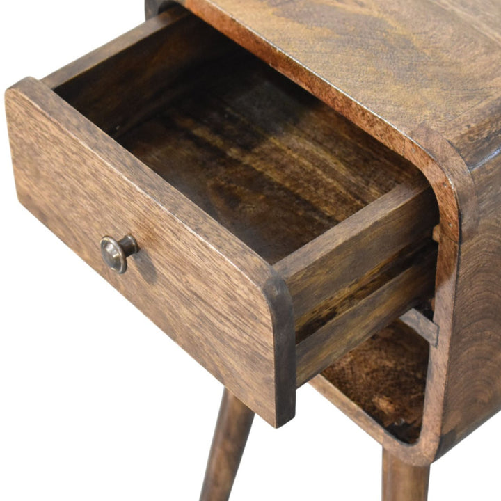 Rounded Open Shelf Bedside