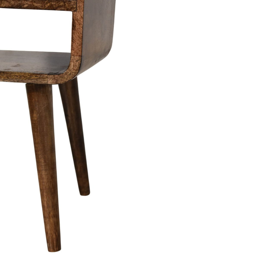 Rounded Open Shelf Bedside