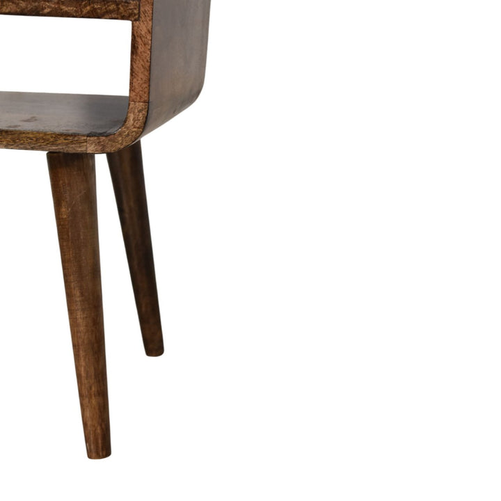 Rounded Open Shelf Bedside