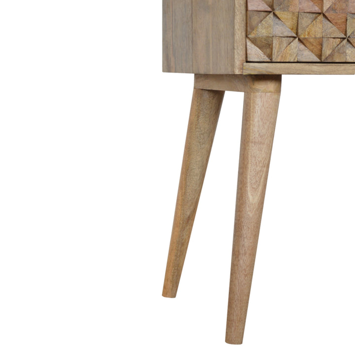 Diamond Carved Bedside