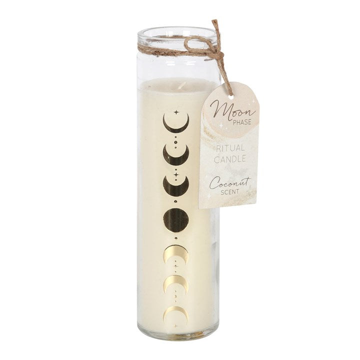 *Coconut Moon Phase Candle in Glass Tube (4/20)