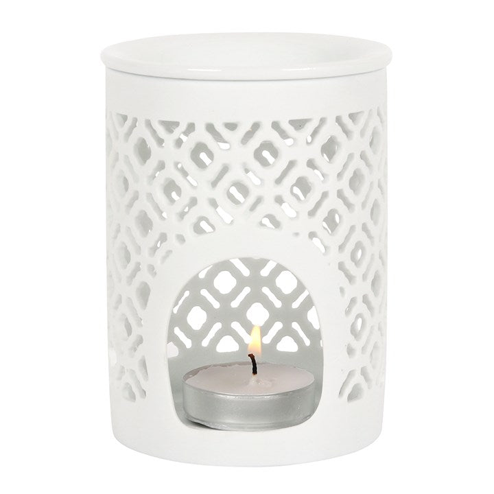 *Matte Lattice Cut Ceramic Oil Burner (24/48)