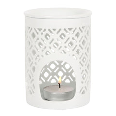 *Matte Lattice Cut Ceramic Oil Burner (24/48)