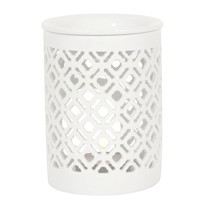 *Matte Lattice Cut Ceramic Oil Burner (24/48)