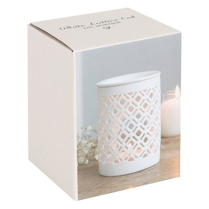*Matte Lattice Cut Ceramic Oil Burner (24/48)
