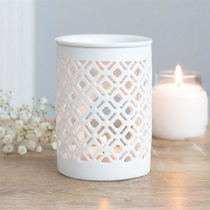 *Matte Lattice Cut Ceramic Oil Burner (24/48)