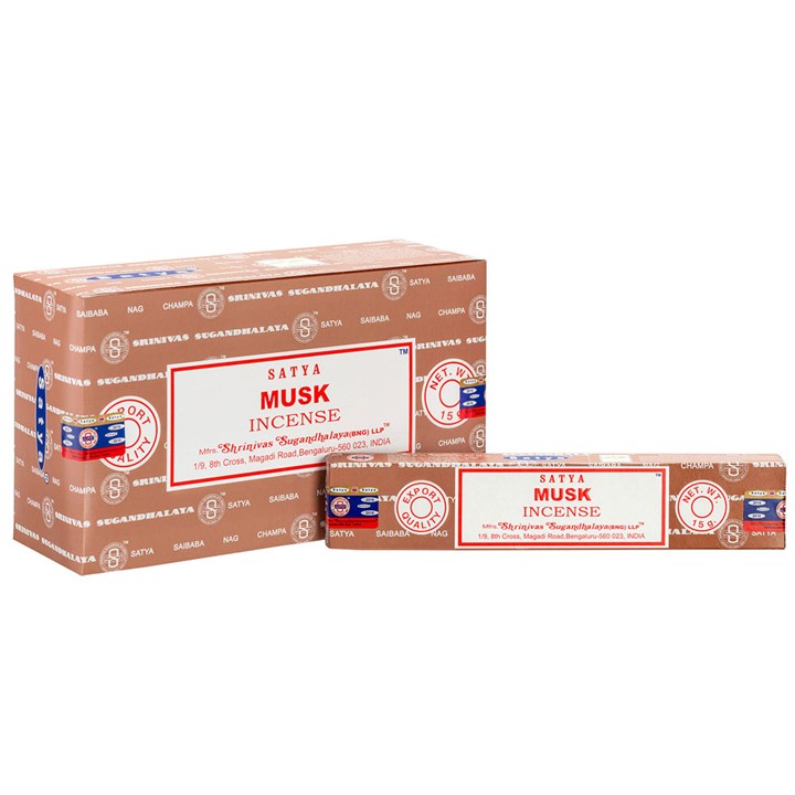 Set of 12 Musk Incense Sticks by Satya (12/50)