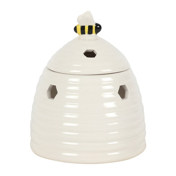 *White Beehive Ceramic Oil Burner (12/24)
