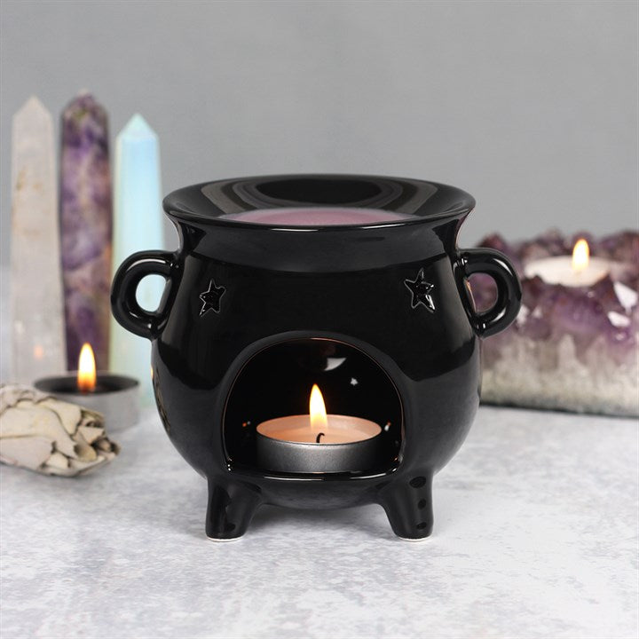 *Shiny Black Ceramic Oil Burner (12/24)