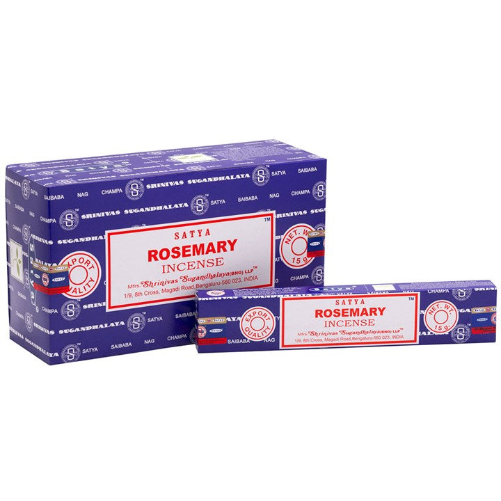 Set of 12 Rosemary Incense Sticks by Satya (12/50)