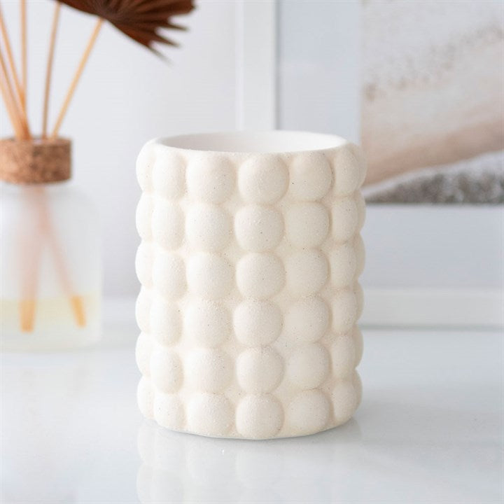 *Cream Speckle Bubble Ceramic Oil Burner (4/16)