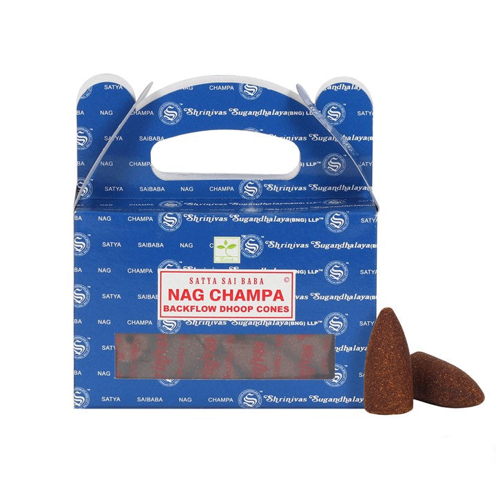 Set of 6 Nag Champa Backflow Dhoop Cones by Satya (6/30)