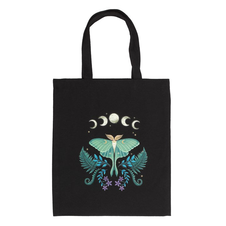 *Dark Forest Luna Moth Polycotton Tote Bag (6/24)
