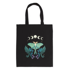 *Dark Forest Luna Moth Polycotton Tote Bag (6/24)