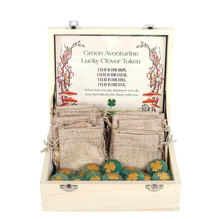 Set of 24 Lucky Clover Sentiment Stones