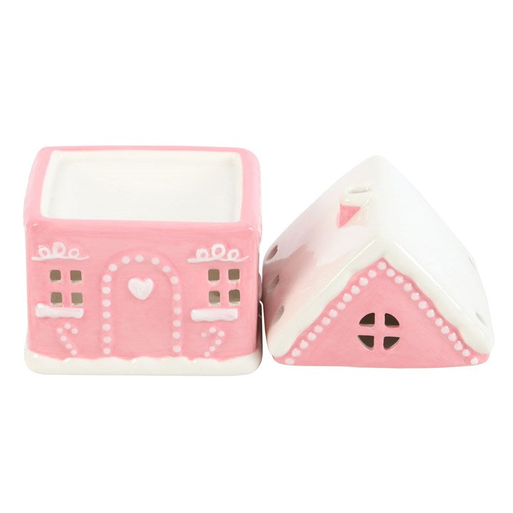 *Pink Gingerbread House Ceramic Oil Burner (6/12)