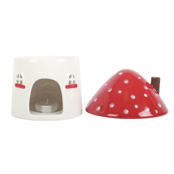 *Mushroom House Ceramic Oil and Wax Burner (6/12)