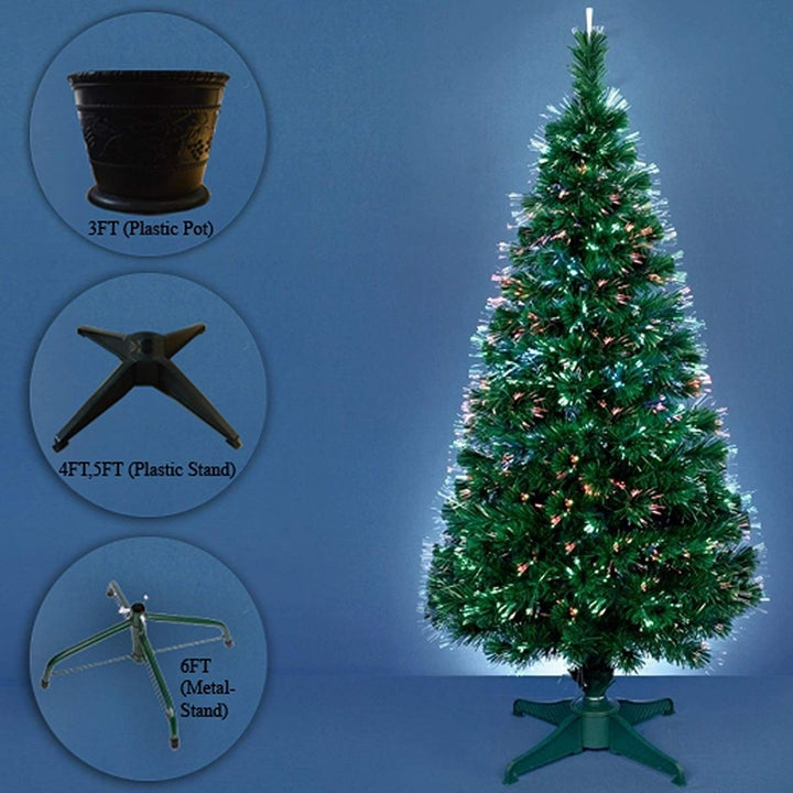3FT (90CM) FIBRE OPTIC GREEN TREE