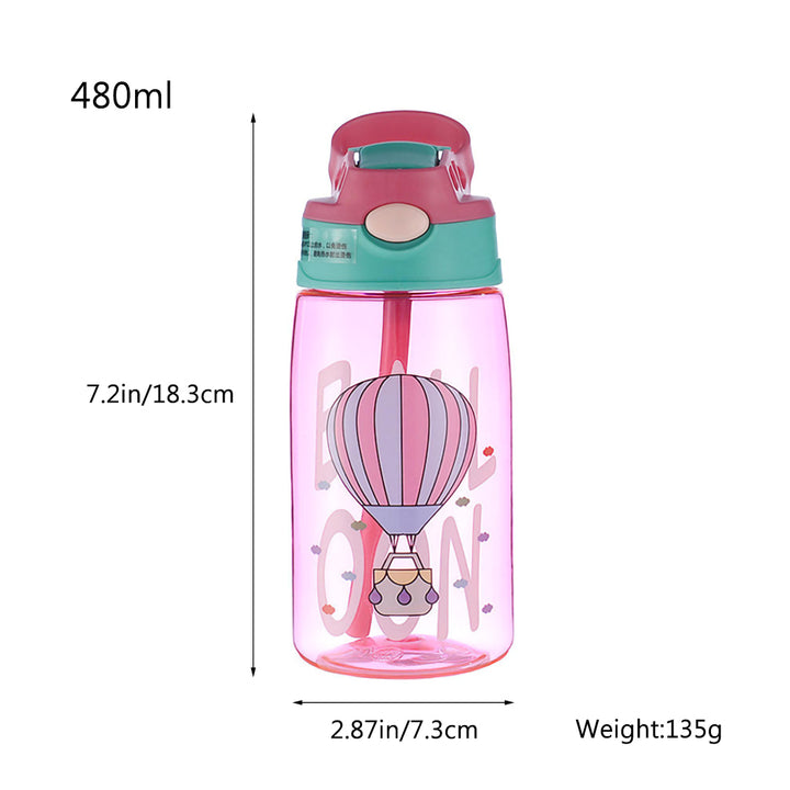 Creative Cartoon Kids Sippy Cup - Spill Proof Water Bottle with Straw