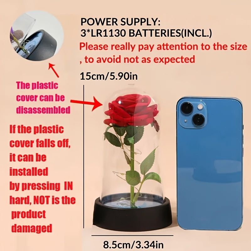 Eternal Rose LED Light Flower - Perfect Gift for Valentine's Day & Home Decor, image 10