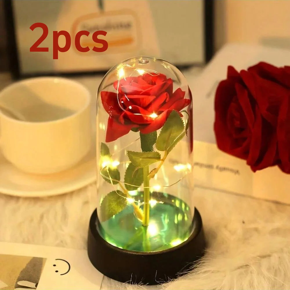 Eternal Rose LED Light Flower - Perfect Gift for Valentine's Day & Home Decor, image 2