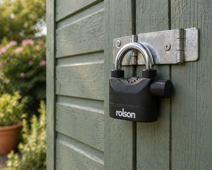 Rolson Tools Alarm Padlock 100dB Security Anti-Theft Lock with Keys & Batteries by Rolson Tools, image 4